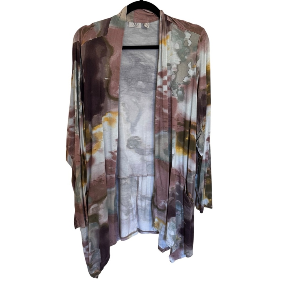 LOGO lightweight patterned cardigan 2X